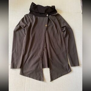 Maggies Organics Asymmetric Cowl Jacket Size M